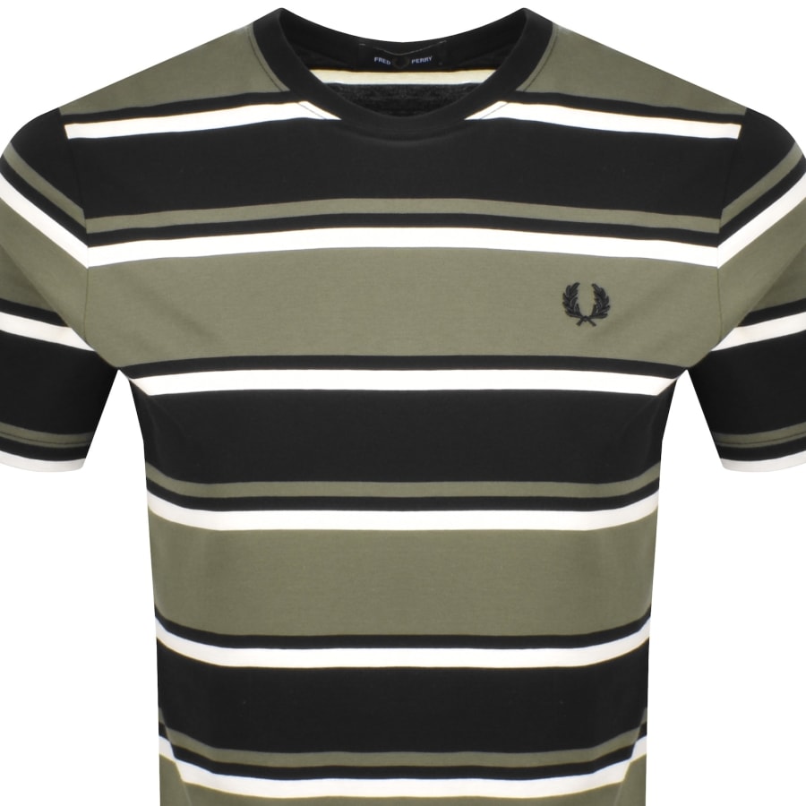 Fred Perry Bold Stripe T Shirt Black | Mainline Menswear Sweden